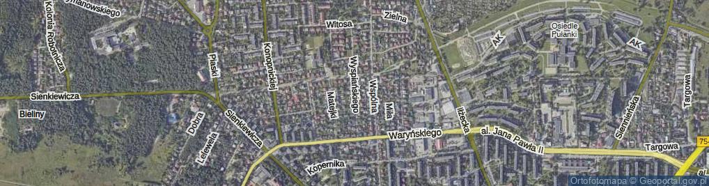 Zdjęcie satelitarne Wyspiańskiego Stanisława ul.